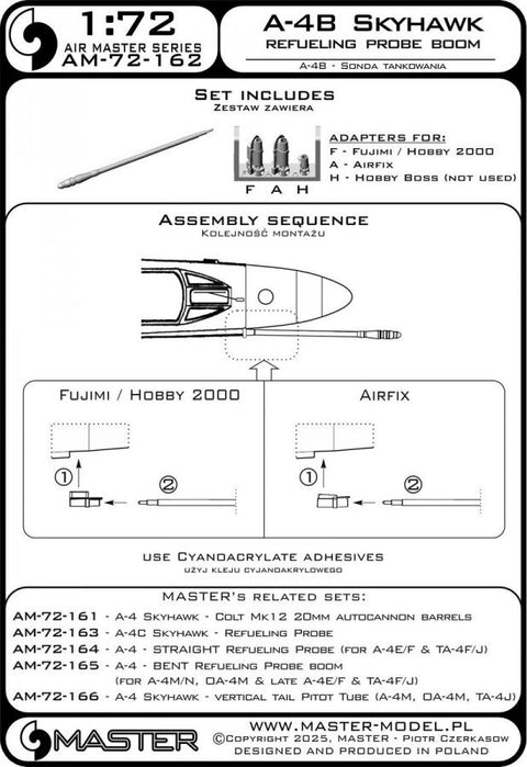 マスター AM-72-162 1/72 A-4B スカイホーク - 給油プローブ ブーム