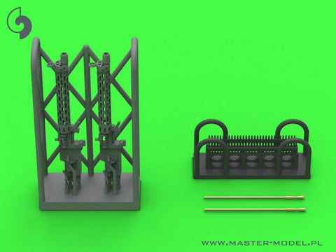 マスター AM-72-169 1/72 WWI ドイツ シュパンダウ LMG 08/15 機関銃 (2丁) - ショートチャージングハンドル付き