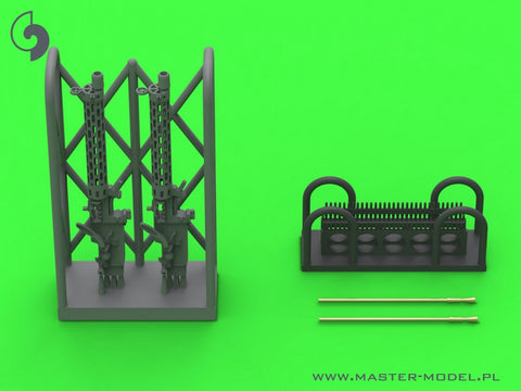 マスター AM-72-170 1/72 WWI ドイツ シュパンダウ LMG 08/15 機関銃 (2丁) - ロングチャージングハンドル付き