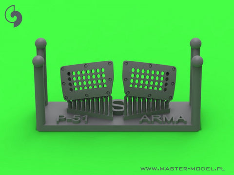 マスター AM-72-171 1/72 P-51 マスタング - キャブレターエアフィルターカバー - 標準穴タイプ (アロマホビー用)