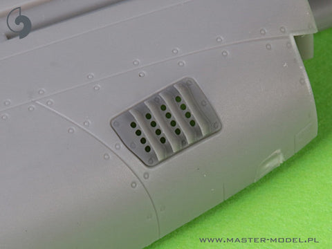 マスター AM-72-173 1/72 P-51 マスタング - キャブレター エアフィルター カバー - RAF ルーバータイプ - バージョン B (アロマホビー用)