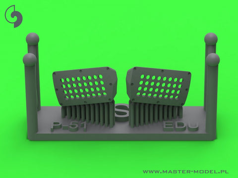 マスター AM-72-174 1/72 P-51 マスタング - キャブレターエアフィルターカバー - 標準穴タイプ(エデュアルド用)