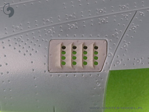 マスター AM-72-175 1/72 P-51 マスタング - キャブレター エアフィルター カバー - RAF ルーバー タイプ - バージョン A (エデュアルド用)