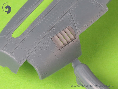 マスター AM-72-176 1/72 P-51 マスタング - キャブレター エアフィルター カバー - RAF ルーバー タイプ - バージョン B (エデュアルド用)