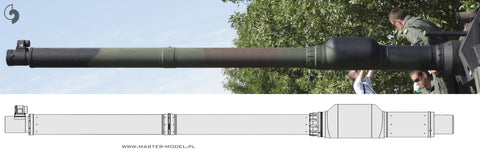 マスター GM-35-060 1/35 K2 ブラックパンサー - ヒュンダイ WIA CN08 120mm 55口径砲身 (アカデミー用)