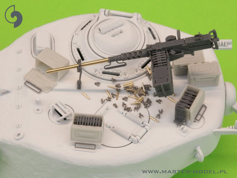 マスター GM-35-063 1/35 ブローニング M2HB .50 口径 (12.7mm) 戦車マウント用機関銃 - WWII型 (初期のトレイを備えた初期の M23 クレードル)