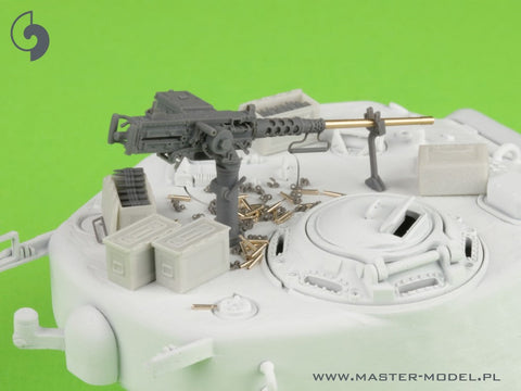 マスター GM-35-063 1/35 ブローニング M2HB .50 口径 (12.7mm) 戦車マウント用機関銃 - WWII型 (初期のトレイを備えた初期の M23 クレードル)