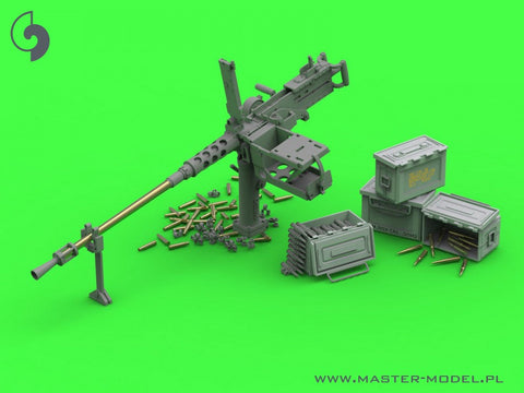 マスター GM-35-063 1/35 ブローニング M2HB .50 口径 (12.7mm) 戦車マウント用機関銃 - WWII型 (初期のトレイを備えた初期の M23 クレードル)