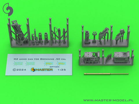 マスター GM-35-063 1/35 ブローニング M2HB .50 口径 (12.7mm) 戦車マウント用機関銃 - WWII型 (初期のトレイを備えた初期の M23 クレードル)
