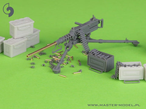 マスター GM-35-064 1/35 ブローニング M2HB .50 口径 (12.7mm) M3 三脚付き機関銃 - WWII型 (M2 弾薬箱付き)