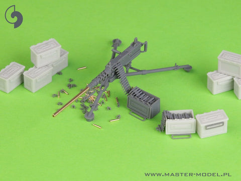 マスター GM-35-064 1/35 ブローニング M2HB .50 口径 (12.7mm) M3 三脚付き機関銃 - WWII型 (M2 弾薬箱付き)