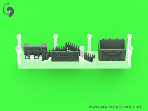 マスター GM-35-064 1/35 ブローニング M2HB .50 口径 (12.7mm) M3 三脚付き機関銃 - WWII型 (M2 弾薬箱付き)