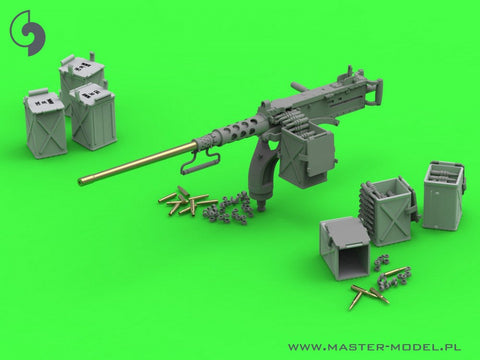 マスター GM-35-070 1/35 ブローニング M2HB .50 cal (12,7mm) - M10 駆逐戦車 (D70627 cradle with スモール50 弾薬缶 D68375)