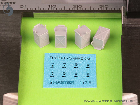 マスター GM-35-072 1/35 初期小型(50発)弾薬缶 (D68375) ブローニング M2HB .50 cal 機関銃 (6ピース) - クローズ