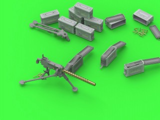 マスター GM-35-088 1/35 ブローニング M1919 A4 .30口径 (7,62mm) - M2トライポッドのマシンガン (M1弾薬箱付き)
