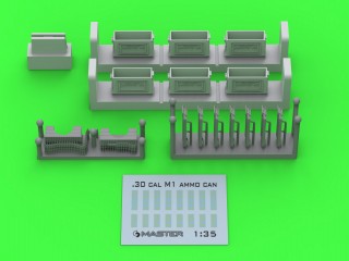 マスター GM-35-090 1/35 M1 弾薬缶 ブローニング M1919用 (6 ピース) - オープン