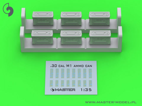 マスター GM-35-091 1/35 M1 弾薬缶 ブローニング M1919 用(6 ピース) - クローズ