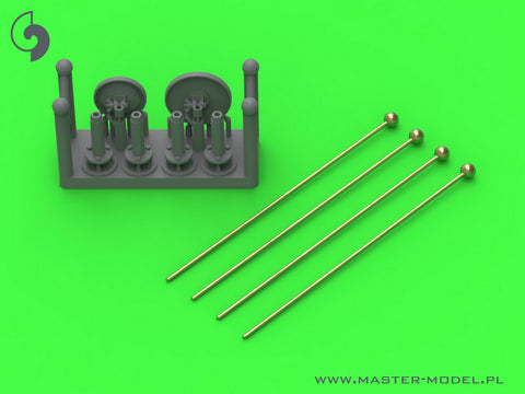 マスター GM-35-096 1/35 ドイツ車両の車幅表示器 (Sd.Kfz. 221, 222, 223, 231, 232, 233, 234, 247, 250, 251, 263用) - 4個セット