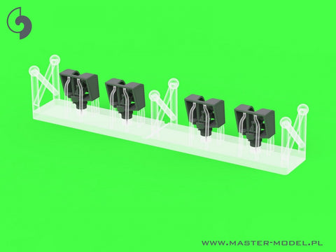 マスター SM-350-118 1/350 フランス軽巡洋艦マルセイエーズの武装 - 152mm(9個)・90mm(8個)・13.2mm(8個)砲身 樹脂製マウント付き(トランペッター用)