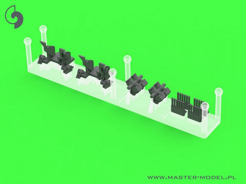マスター SM-350-118 1/350 フランス軽巡洋艦マルセイエーズの武装 - 152mm(9個)・90mm(8個)・13.2mm(8個)砲身 樹脂製マウント付き(トランペッター用)