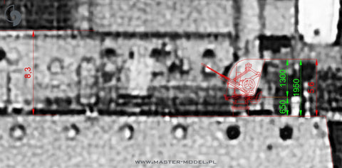 マスター SM-350-118 1/350 フランス軽巡洋艦マルセイエーズの武装 - 152mm(9個)・90mm(8個)・13.2mm(8個)砲身 樹脂製マウント付き(トランペッター用)