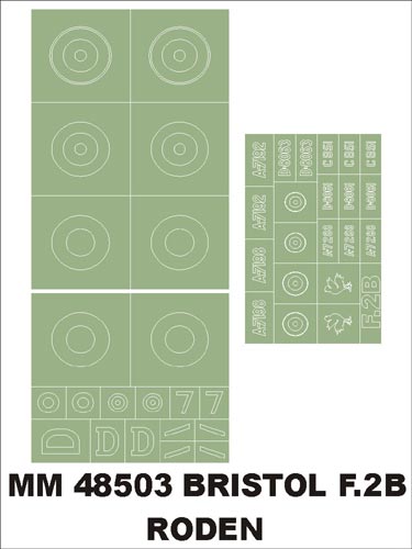 モンテックス MM48503 1/48 ブリストル F.2B(ローデン用)マスキングシート(キット付属デカールと置換)
