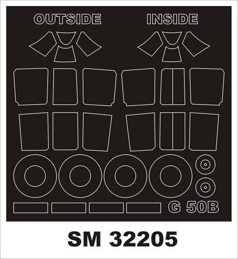 モンテックス SM32205 1/32 フィアット G-50B(スペシャルホビー用) ミニマスク