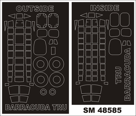 モンテックス SM48585 1/48 バラクーダ TRU(両面) トランぺッター用