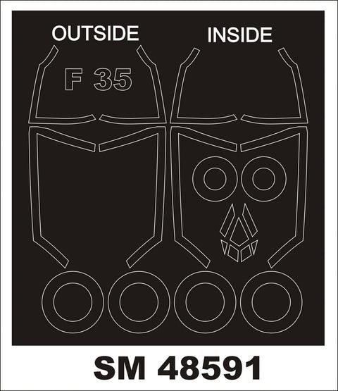 モンテックス SM48591 1/48 F-35 A ライトニングII(両面) イタレリ用
