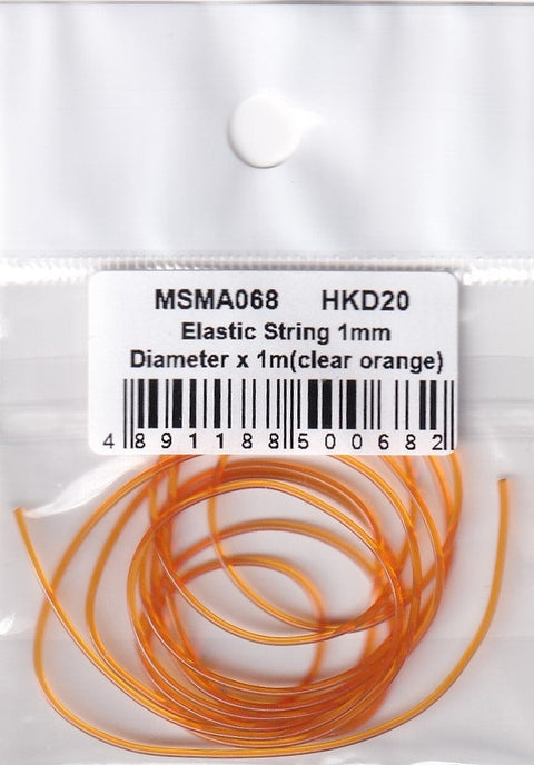 MSMクリエイション MSMA068 伸縮性ストリング 直径1mm×1m(クリアオレンジ)