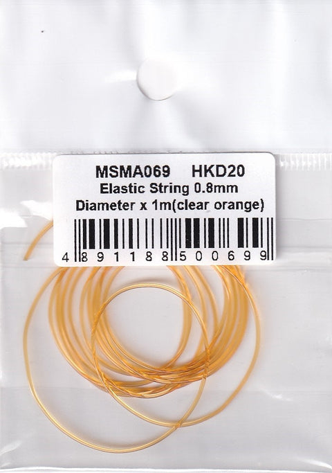 MSMクリエイション MSMA069 伸縮性ストリング 直径0.8mm×1m(クリアオレンジ)