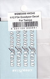 MSMクリエイション MSMD099 1/12 ティレル P34 グッドイヤー オプションデカール (タミヤ用)