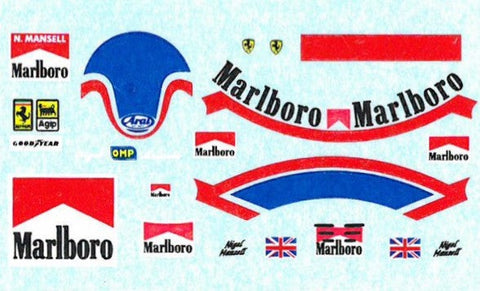 MSMクリエイション MSMD131 1/20 N.マンセル フィギュア用 デカール (フェラーリ)