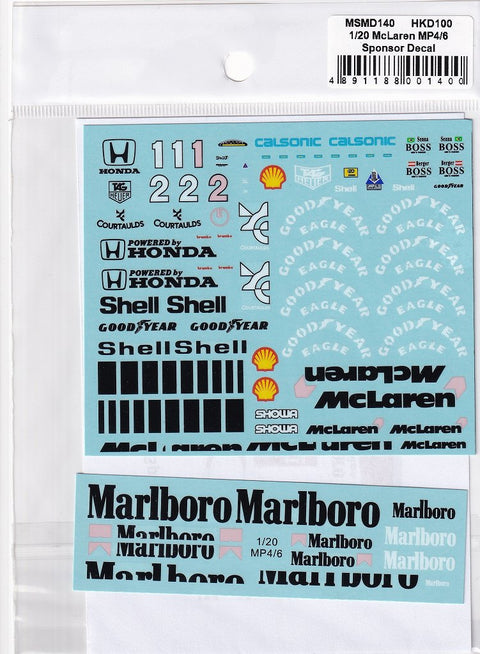 MSMクリエイション MSMD140 1/20 マクラーレン MP4/6 フルデカール (フジミ対応)