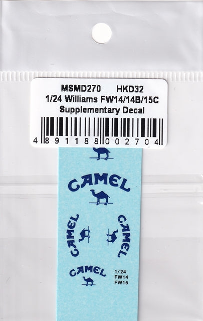 MSMクリエイション MSMD270 1/24 ウイリアムズ FW14/14B/15C 補足デカール(ハセガワ/Wave用)