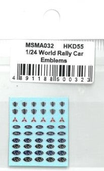MSMクリエイション MSMA032 1/24 ラリーカー メタルエンブレム 水転写式 (ランチア,三菱,フォード,スバル)