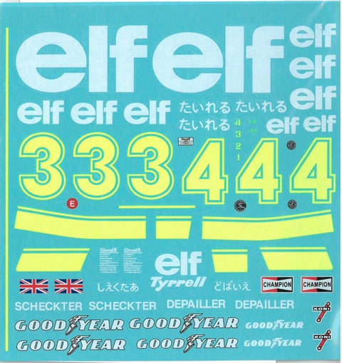 MSMクリエイション MSMD192 1/12 タイレル P34 6輪車 1976 フルデカール (タミヤ対応)