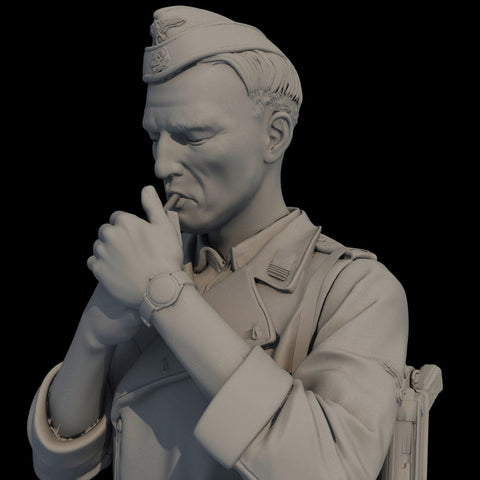 パンツァーアート FI35-091 1/35 武装親衛隊 煙草に火をつける戦車兵