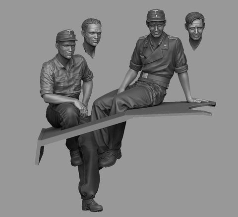 パンツァーアート FI35-124 1/35 突撃砲 休憩中のクルーセット