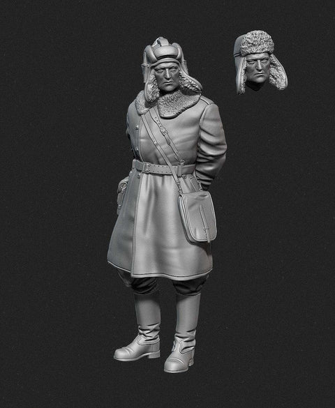 パンツァーアート FI35-128 1/35 シープスキンコートを着たソビエト戦車 司令官 No1