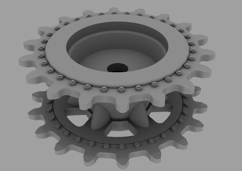 パンツァーアート RE35-095 1/35 パンサー/ヤークトパンサー ドライブスプロケットホイール(最後期型)