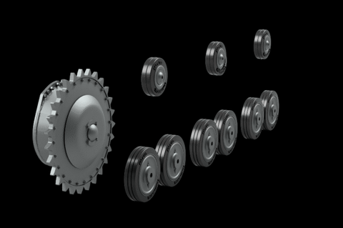 パンツァーアート RE35-786 1/35 ll号戦車 a型 ホイールセット