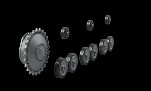 パンツァーアート RE35-787 1/35 ll号戦車 b型 ホイールセット