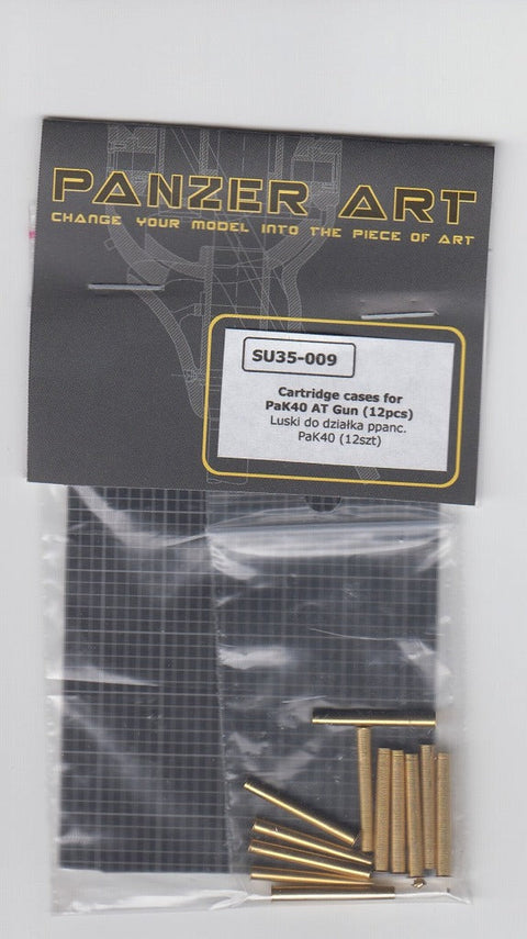 パンツァーアート SU35-009 1/35 ドイツ PaK40 7.5cm 対戦車砲薬莢(12個) PaK40 7.5cm 対戦車砲・その他対戦車車両