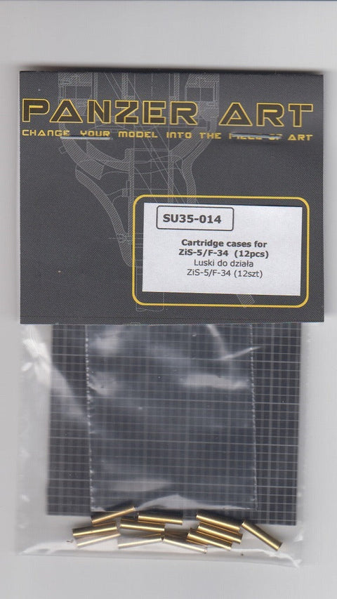 パンツァーアート SU35-014 1/35 ソビエト ZiS-5 & F-34 76,2mm 戦車砲 薬莢(12個) T-34/76,KW-1