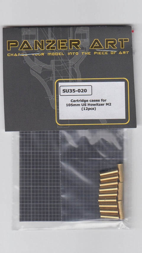 パンツァーアート SU35-020 1/35 105mm アメリカ ホイッツァー M2薬莢(12個) M4 シャーマン 105 ・M7プリースト