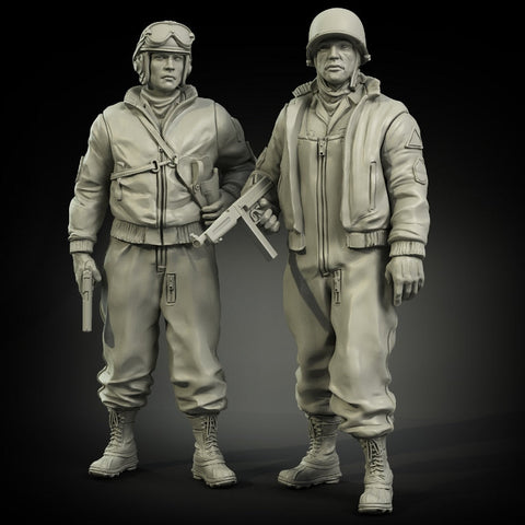 パンツァーアート FI35-006 WWII 1/35 アメリカ陸軍戦車兵 冬季装備 2体セット