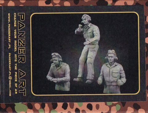 パンツァーアート FI35-058 1/35 イギリス RAC 北アフリカ 後期 戦車兵 (3 フィギュア)