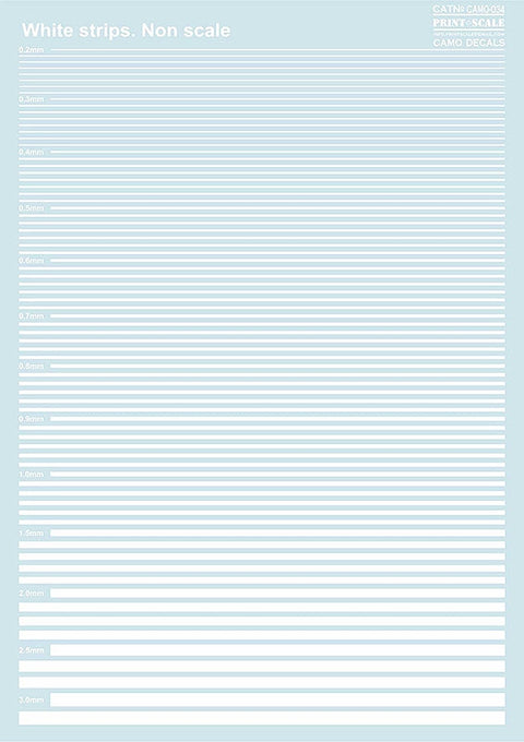 プリントスケール 034-camo ノンスケール ストライプ 白