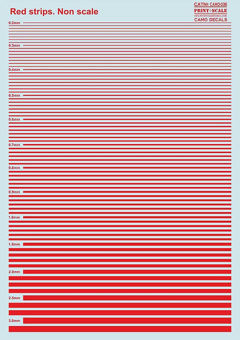プリントスケール 036-camo ノンスケール ストライプ 赤